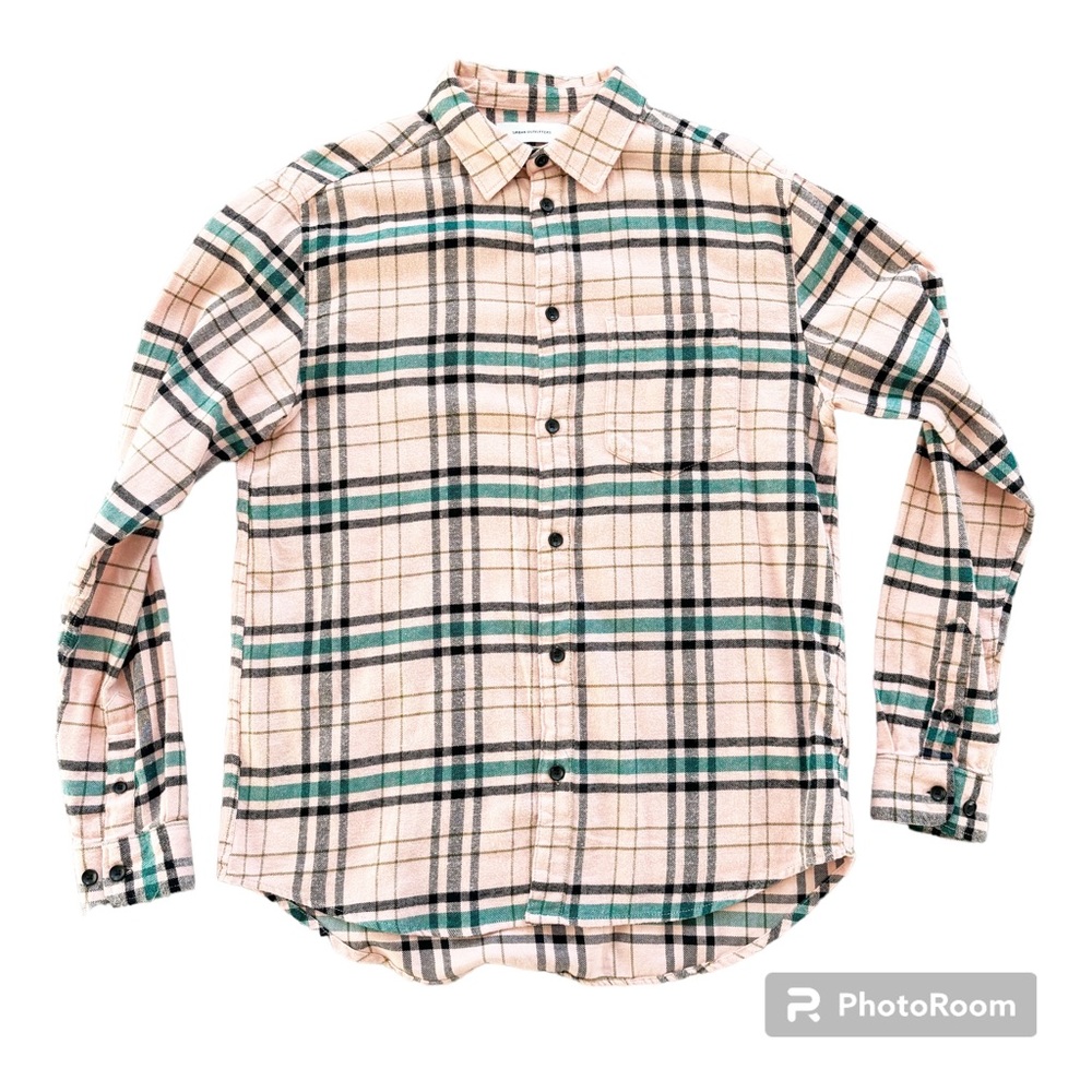 Urban Outfitters - Pink/Green - casual - button down shirt